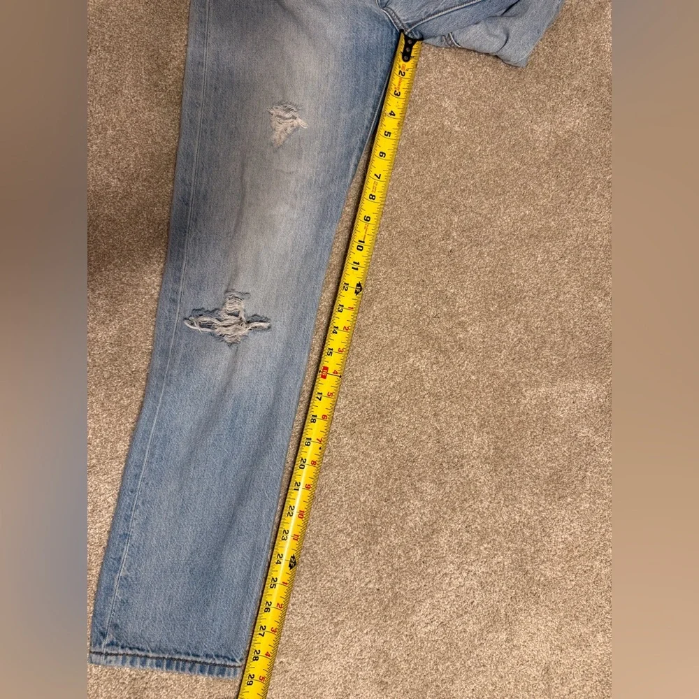 501 Premium Women's Straight Leg Jeans - Light Blue-Measurements on Pictures - Picture 7 of 9